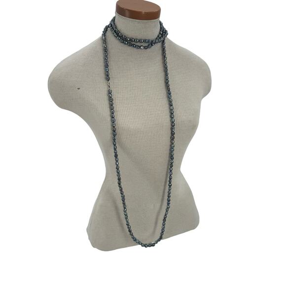 40 inch Freashwater baroque peacock purple pearl long necklace - Picture 5 of 14